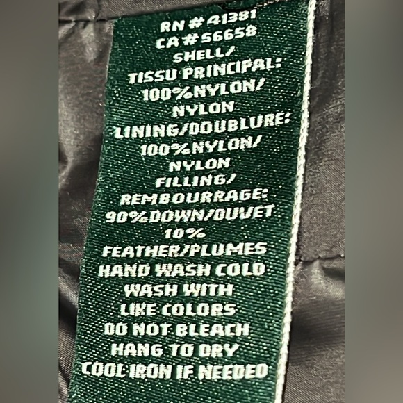 Ralph Lauren Quilted Puffer Coat 3/4 Sleeve Sz 2XL Black Kimono Down Funnel Neck - Picture 10 of 10